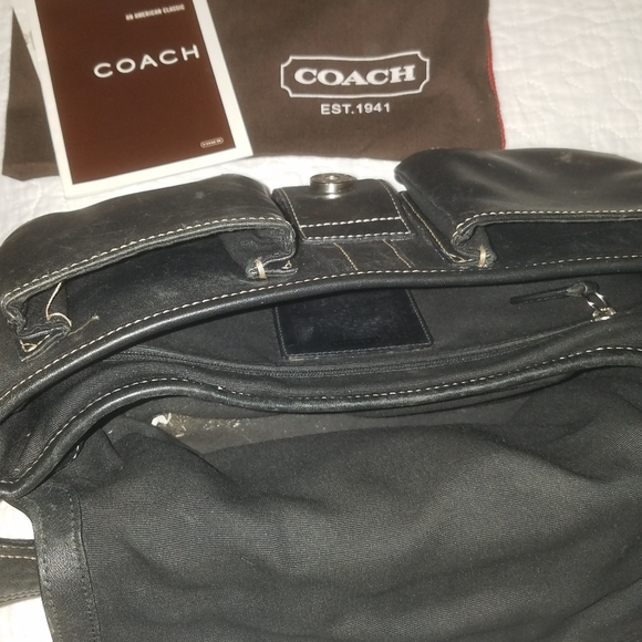 Coach black leather purse - Picture 2 of 2